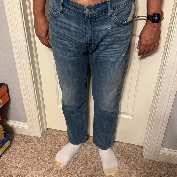 7 for All Mankind Luxe Performance The Straight Leg Jeans Sz 38 - Picture 9 of 13